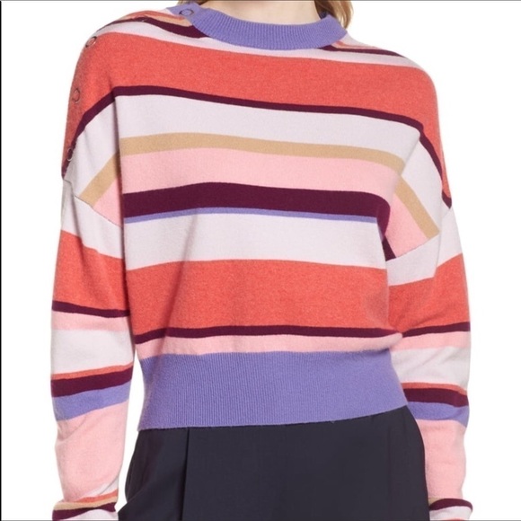 LEWIT Sanna Pink Paradise Cashmere Blend Sweater - Picture 1 of 9